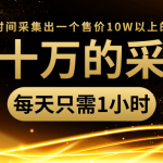 年赚十万的采集站，每天却只需要1小时，一年时间采集出一个售价10W以上的网站