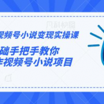 火神社视频号小说变现实操课：0基础手把手教你操作视频号小说项目