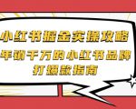 小红书掘金实操攻略，年销千万的小红书品牌打爆款指南