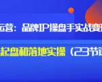 秒懂代运营：品牌IP操盘手实战赚钱，0-1起盘和落地实操（23节课程）价值199