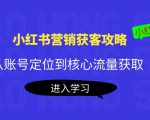 小红书营销获客攻略：从账号定位到核心流量获取，爆款笔记打造