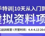 虚拟资料项目新手特训，10天从入门到精通，保姆级实操教学