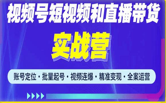 2023最新微信视频号引流和变现全套运营实战课程，小白也能玩转视频号短视频和直播运营