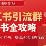 【白龙笔记】价值980元的《小红书运营和引流课》，日引100高质量粉