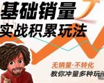 内功丨淘系基础销量实战积累玩法，无销量·不转化，教你冲量多种玩法