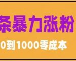 微头条暴力涨粉技巧搬运文案就能涨几万粉丝，简单0成本，日赚600【揭秘】