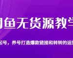 闲鱼无货源教学，教你起号，养号打造爆款链接以及转转的运营技巧