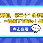 抖音蓝海项目，第二个“快手极速版拉新”，一周搞了7000+【揭秘】