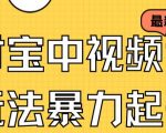 支付宝中视频玩法暴力起号影视起号有播放即可获得收益（带素材）