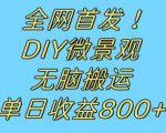 全网首发冷门赛道！DIY微景观，无脑搬运视频，日收益800+【揭秘】