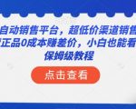 搭建自动销售平台，超低价渠道销售京东自营正品0成本赚差价，小白也能看懂的保姆级教程【揭秘】