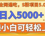 男粉项目5.0，最新野路子，纯小白可操作，有手就行，无脑照抄，纯保姆教学【揭秘】