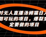 24小时无人直播汤姆猫日入2000+，长期可玩的项目，爆裂变现，一定要做的项目【揭秘】