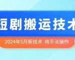 2024年5月最新的短剧搬运技术，纯手法技术操作【揭秘】