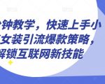 10分钟教学，快速上手小红书女装引流爆款策略，解锁互联网新技能【揭秘】