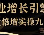 企业增长引擎流量倍增实操九步曲，一套课程帮你找到快速、简单、有效、可复制的获客+变现方式，