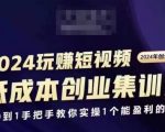 2024短视频创业集训班，2024创业必修，从0到1手把手教你实操1个能盈利的账号