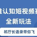 思维认知短视频赛道新玩法，胜天半子祁厅长语录带你飞【揭秘】