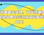 2024流量吸金变现，商业流量密码营销商业品牌定位引流品运营逻辑(图文)