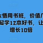 大彻大悟用书班，价值几W的课，一起学12本好书，让你财富增长10倍