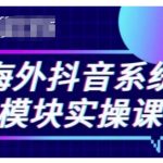 海外抖音Tiktok系统模块实操课，TK短视频带货，TK直播带货，TK小店端实操等