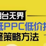 超低PPC低价扫流完整策略方法，最新低价扫流底层逻辑，万相台无界低价扫流实战流程方法