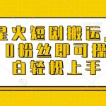 快手星火短剧搬运，日入多张，0粉丝即可操作，小白轻松上手【揭秘】