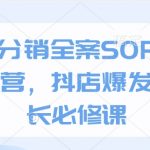 达人分销全案SOP实操训练营，抖店爆发式增长必修课