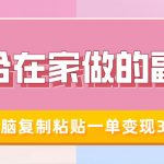 适合在家做的副业，小红书冷知识账号，无脑复制粘贴一单变现300