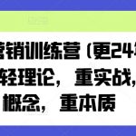 老A营销训练营(更25年1月)，轻理论，重实战，轻概念，重本质