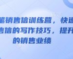 AI神笔销售信训练营，快速掌握销售信的写作技巧，提升你的销售业绩