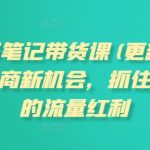 小红书笔记带货课(更新25年1月)流量电商新机会，抓住小红书的流量红利