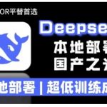 2025年deepseek R1 大型模型本地安装部署(文件+教程)本地部署，超低训练成本