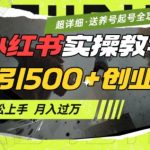 2月小红书最新日引500+创业粉实操教学【超详细】小白轻松上手，月入1W+，附小红书养号起号SOP