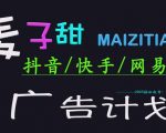 ‌2025麦子甜广告计划(抖音快手网易)日入多张，小白轻松上手