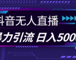 抖音快手视频号全平台通用无人直播引流法，利用图片模板和语音话术，暴力日引流100+创业粉【揭秘】