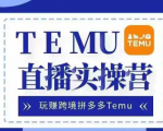 Temu直播实战营，玩赚跨境拼多多Temu，国内电商卷就出海赚美金