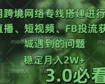 利用跨境电商网络及搭建TK直播、短视频、FB投流获客以及商城遇到的问题进行变现3.0必看版【揭秘】